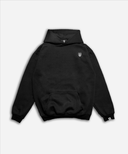 Buy TW Boxy Fit Hoodie - Black | TINYxWRLD Buy TW Boxy Fit Hoodie - Black | TINYxWRLD